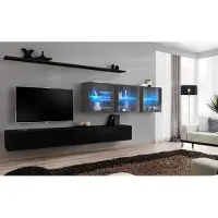 Xl Moebel Gmbh Wohnwand Set 7tlg Modern Wohnzimmermöbel TV-Ständer Design Wand Regale Komplett