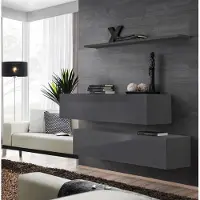 AEA Moderne Wohnwand Einrichtung Luxus Designer Komplette Set 3tlg.Wohnzimmermöbel