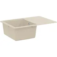 vidaXL Waschbecken 80% Quarz und 20% Harz 670 x 460 mm Beige
