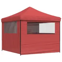 vidaXL Party-Zelt 292 x 292 x 315 cm Bordeauxrot Oxford-Stoff