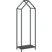 vidaXL Brennholzregal Anthrazit 40x25x120 cm Kaltgewalzter Stahl