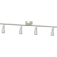 vidaXL Deckenstrahler mit Strahlern Nickel 70 x 9 x 12,5 cm Stahl