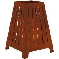 vidaXL Feuerschale Rostoptik 50 x 50 x 70 cm Wetterfeststahl