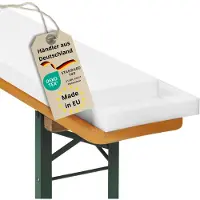 Sleepling 2er Set Bierbankauflagen, 220 x 25 x 4 cm, Schaumstoffpolsterung für Bierbänke, waschbar,