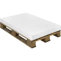 Sleepling Schaumstoffzuschnitt für Palettenkissen 120 x 80 x 10 cm, RG 19 kg, Schaumstoffpolster, weiß,