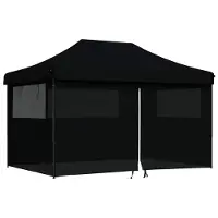 vidaXL Party-Zelt Schwarz 292 x 440 x 315 cm Oxford-Stoff