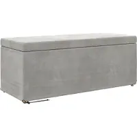 vidaXL Hocker Hellgrau 101 x 41 x 40 cm Samt und Engineering Holz