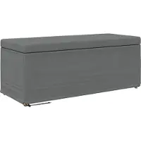 vidaXL Hocker Dunkelgrau 101 x 41 x 40 cm Stoff und Pressholz