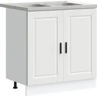 vidaXL Waschbecken-Unterschrank Porto 2 stk. Weiß 80 x 46 x 81.5 cm