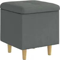 vidaXL Aufbewahrungsottomane Dunkelgrau 40 x 40 x 45 cm Stoff