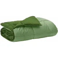 vidaXL Ganzjahresbettdecke Gepolstert Grün 140 x 220 cm Mikrofaser
