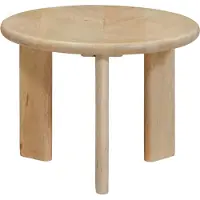 vidaXL Nesting-Couchtische 2 stk. Weiß Ø 50 x 40 cm Massivholz Mango