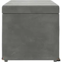 vidaXL Hocker Dunkelgrau 81 x 41 x 40 cm Samt und Engineering Holz