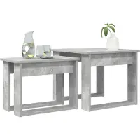 vidaXL Kaffeetisch Set 2 stk. Beton Grau 50 x 52 x 42 cm Holzwerkstoff