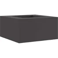 vidaXL Feuerstelle Schwarz 80 x 80 x 40 cm Wetterfeststahl