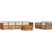 vidaXL Outdoor-Sofagarnitur 7 stk. Natur Massivholz Akazie