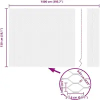 vidaXL Schweißgitterzaun 1,5 x 10 m PVC Grau