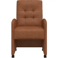 vidaXL Esszimmerstühle mit Rollen 2 stk. Kunstleder Braun