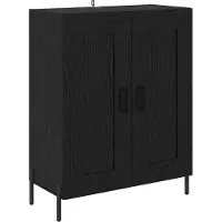 vidaXL Sideboard Schwarz Eichen-Optik 69,5 x 34 x 90 cm