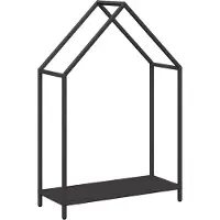 vidaXL Brennholzregal Schwarz 60x25x90 cm Kaltgewalzter Stahl