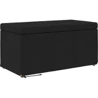 vidaXL Hocker Schwarz 81 x 41 x 40 cm Stoff und Pressholz