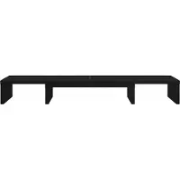 vidaXL Monitorständer Verstellbar Schwarz Eichen-Optik 80x24x10,5 cm