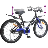 vidaXL Kinderfahrrad 18 Zoll für 5-7 Jahre alt Schwarz