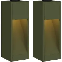 vidaXL Solar LED Wegeleuchte 2 stk. Warmes Weiß 18 x 18 x 50 cm