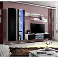Xl Moebel Gmbh Luxus Komplett 5tlg Designer Wohnwand Modern Hänge Vitrine TV-Ständer