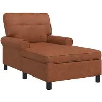 vidaXL Lounge-Liege mit Kissen Braun 91 x 157 x 91 cm Kunstleder