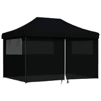 vidaXL Party-Zelt Schwarz 279 x 410 x 315 cm Oxford-Stoff