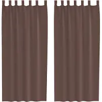 vidaXL Voile Vorhänge mit Lasche 2 Stk. Braun