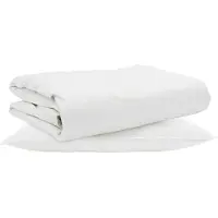 vidaXL Sommerdecke mit Kissen 2 stk. Weiß Daunenfeder