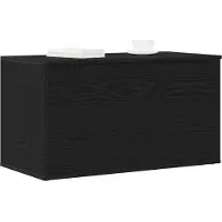 vidaXL Aufbewahrungsbox Schwarz Eichen-Optik 84 x 42 x 46 cm