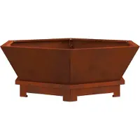 vidaXL Feuerschale Rostig 75 x 75 x 28 cm Wetterfeststahl