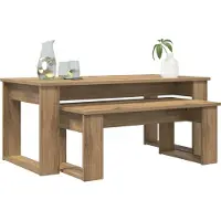 vidaXL Kaffeetisch Set 2 stk. Artisan-Eiche 100 x 50 x 42 cm