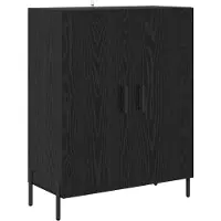 vidaXL Highboard Schwarz Eichen-Optik 69,5 x 34 x 180 cm Holzwerkstoff