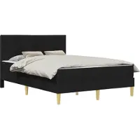 vidaXL Bettrahmen Schwarz 140 x 190 cm Polyester