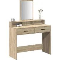 vidaXL Schminktisch Sonoma-Eiche 100 x 41 x 140 cm Holzwerkstoff
