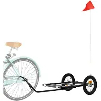 vidaXL Fahrradanhänger Schwarz 122x53x28 cm Eisen