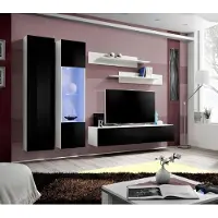 Xl Moebel Gmbh Wohnwand Wohnzimmer Set 5 tlg TV Ständer Wandregal Modern Hänge Vitrine