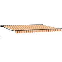 vidaXL Manuell einziehbare Markise Gelb und Orange 5 x 3,5 m
