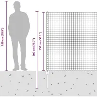 vidaXL Euro-Zaun mit Pfosten 10 x 1,5 m Verzinkter Stahl Silber Netz