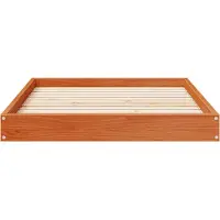 vidaXL Hundebett 101,5 x 74 x 9 cm Massivholz Kiefer Wachsbraun