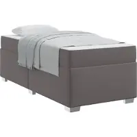 vidaXL Bettrahmen Grau 90 x 190 cm Stoff