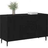 vidaXL Sideboard Schwarz Eichen-Optik 100 x 36 x 60 cm Holzwerkstoff