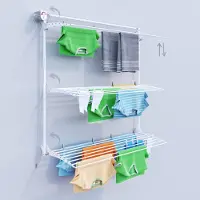 Foxydry Wäscheständer vertikal zur Wandmontage, robuster 3-Stufen-Trockner – Tower 152 cm Weiß