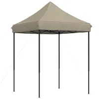 vidaXL Party-Zelt Taupe 200 x 200 x 306 cm Oxford-Stoff