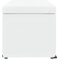 vidaXL Hocker Weiß 101 x 41 x 40 cm Kunstleder und Engineering Holz