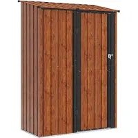 vidaXL Gartenhütten Braun 140,5 x 74 x 200 cm Metall